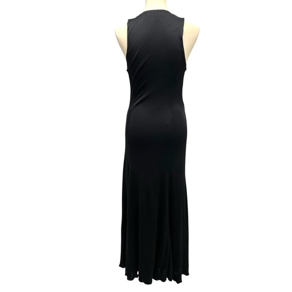 Ralph Lauren Collection Purple Label Black Silk Blend Faux Wrap Gown Dress Sz 8 - Picture 4 of 13